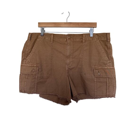 NWOT AE Snappy Stretch '90s Boyfriend Cargo Shorts in Bronze, 18 - Picture 1 of 8